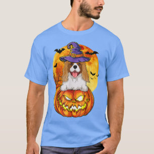 T-shirt Cavalier King Charles Spaniel Witch Pumkin Hallow