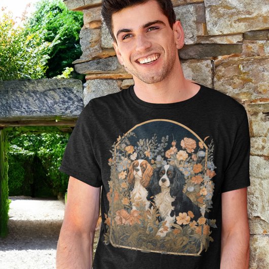 T-shirt Cavalier King Charles Spaniels Tapisserie Style