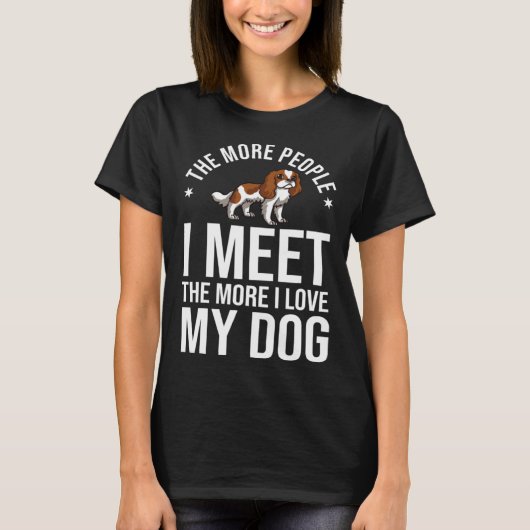 T-shirt Cavalier King Charlies Spaniel Dog  Puppies Owner  (Devant)