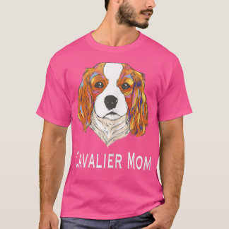 T-shirt Cavalier Maman Pop Art Cavalier King Charles Spani