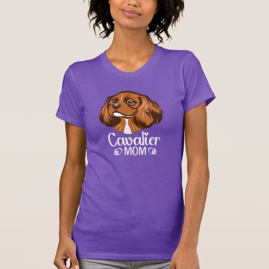 T-shirt Cavalier Mom - Ruby Cavalier King Charles Spaniel (Devant)