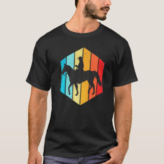 T-shirt Cavalier occidental Cheval de réining Quarter Hors