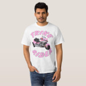 T-shirt Cavalier rose de tricycle (Devant entier)