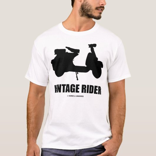 T-shirt Cavalier vintage (scooteur) (Devant)