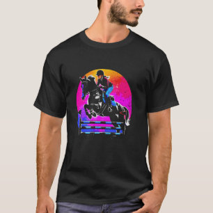 T-shirt Cavalière - Cheval de Sport Équestre Vintage