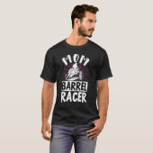 T-shirt Cavalière de barils Maman Équitation (Devant entier)