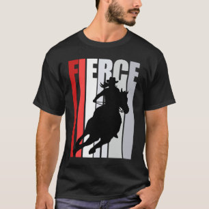 T-shirt Cavalière Violette Fierce Thème Occidental Motivat