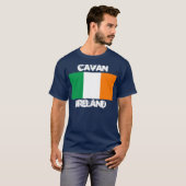 T-shirt Cavan, Irlande avec drapeau irlandais (Devant entier)