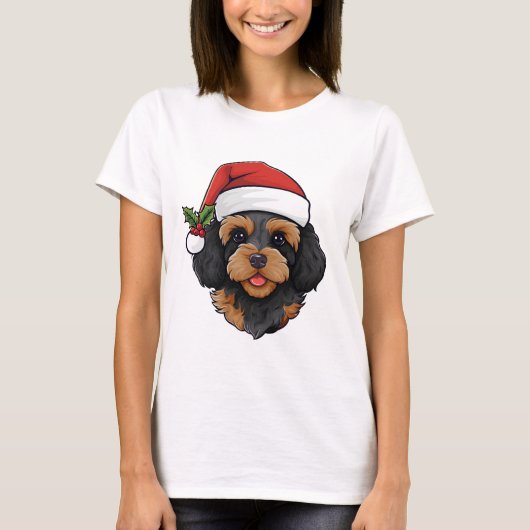T-shirt Cavapoo Cavoodle de Noël - Fantôme (Devant)