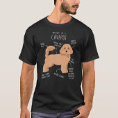 T-shirt Cavapoo Dog Anatomy, Cute Funny Tan Cavoodle Pet M (Devant)