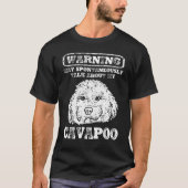 T-shirt Cavapoo Dog Owner Warning Cavapoo (Devant)