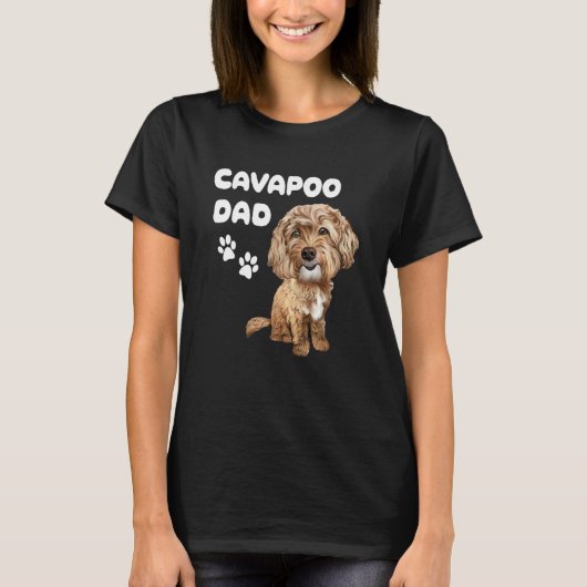 T-shirt Cavapoo Papa Red Cavapoo Chien Chien Chien Chien C (Devant)