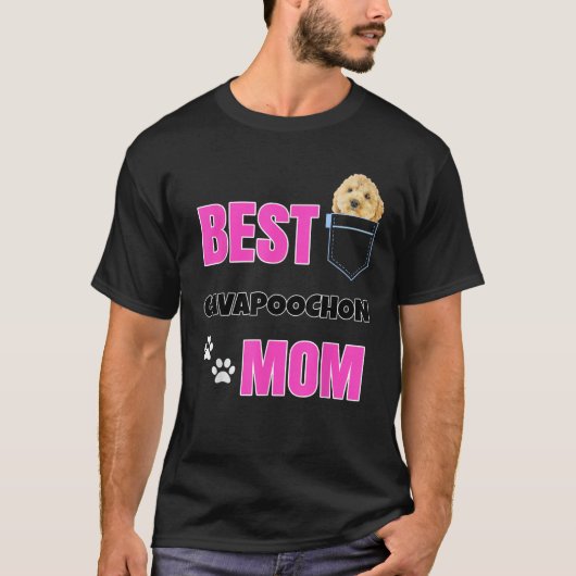 T-shirt Cavapoochon en poche Chiot Amoureux des chiens mig (Devant)