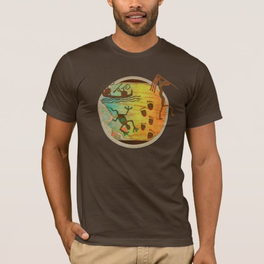 T-shirt Cave Dwelling Native American UNISEX TOUS LES TEE  (Devant)