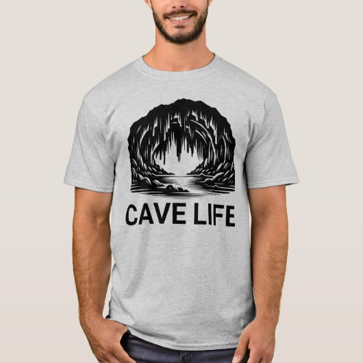 T-shirt Cave Life Caver Escalade Cave Lovers (Devant)