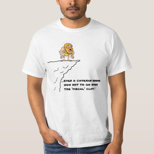 T-shirt Caveman de la falaise fiscale (Devant)