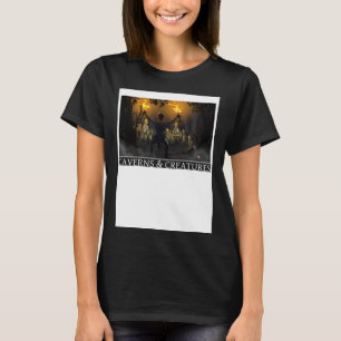 T-shirt Cavernes et créatures d'attaque de zombies