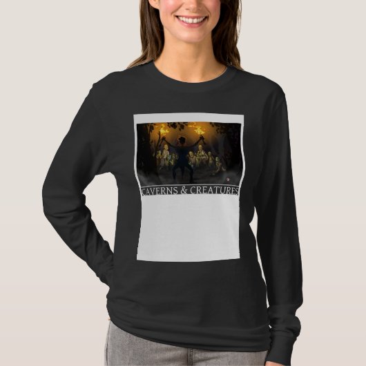 T-shirt Cavernes et créatures de l'attaque de zombie (Devant)