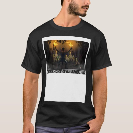 T-shirt Cavernes et créatures de l'attaque des zombies (Devant)