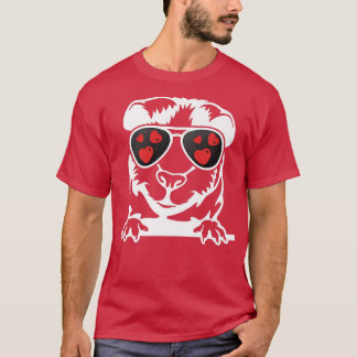 T-shirt Cavie Heart Lunettes de soleil Cool Guinée Pig Val