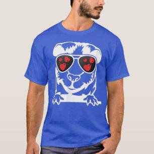 T-shirt Cavie Heart Sunglasses Cool Guinea Pig Valentine's