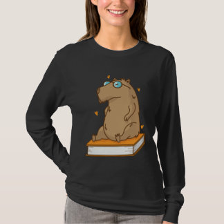 T-shirt Caviidae Guinea Pig loves reading Books