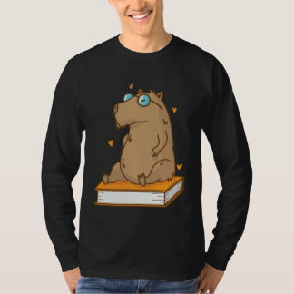 T-shirt Caviidae Guinea Pig loves reading Books