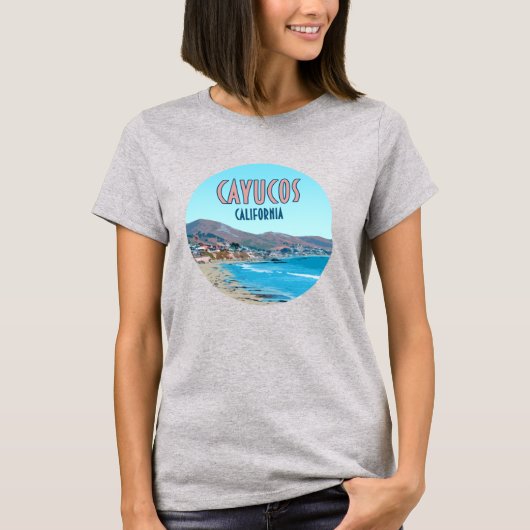 T-shirt Cayucos California Central Coast Vintage (Devant)