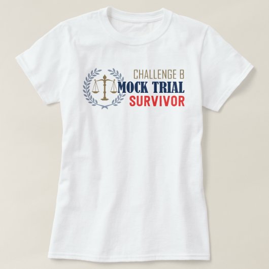 T-shirt CC Conversations Challenge B Faux Trial Survivor (Design devant)