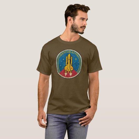 T-shirt CCCP Space Shuttle Classic Emblem V02 (Devant entier)