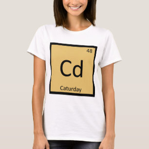 T-shirt Cd - Caturday Mèmes de Chats Chimie Tableau Périod