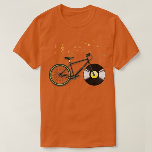 T-shirt CD Musique Vélo Rétro Vélo (Design devant)