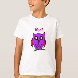 T-shirt CD qui ? Chemise de Crtoon de hibou