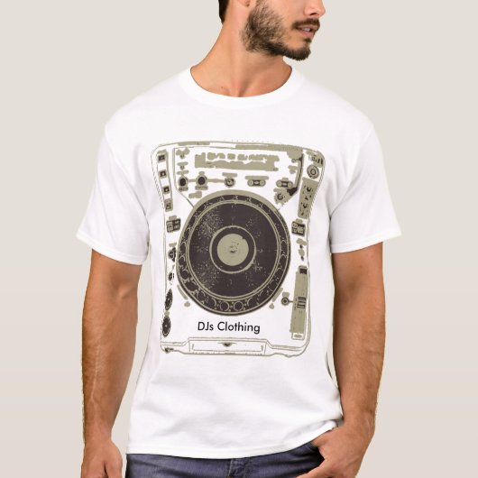 T-shirt CDJ T noir, habillement de DJs (Devant)