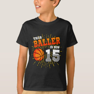 T-shirt Ce baller a 15 ans t shirt pour 15ème anniversaire