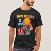 T-shirt Ce Baller A Maintenant 11 Ans 11E Anniversaire Bas (Devant)