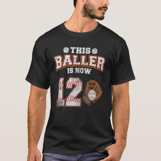 T-shirt Ce Baller A Maintenant 12 Ans 12e Anniversaire Bas
