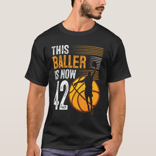 T-shirt Ce Baller A Maintenant 42 Ans Basketball 42nd Bi (Devant)
