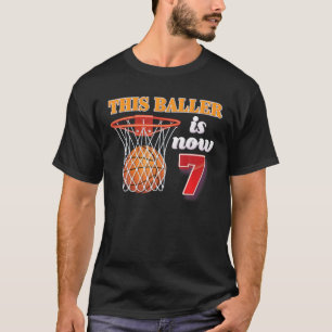 T-shirt Ce Baller A Maintenant 7 Ans 7ème Anniversaire Bas