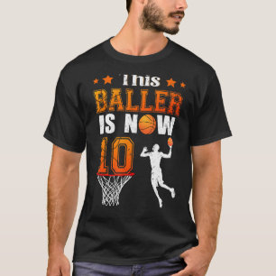 T-shirt Ce Baller Est Maintenant 10 Anniversaire Basketbal