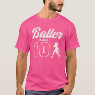 T-shirt Ce Baller Est Maintenant 10 Ans Basketball 10th Bi