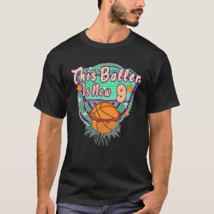 T-shirt Ce Baller Est Maintenant 9E Anniversaire Retro Bas