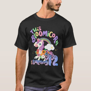 T-shirt Ce Bloomicorne Fête 12 Unicorne 12E Anniversaire