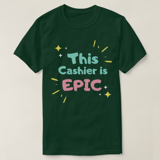 T-shirt Ce caissier est EPIC (Design devant)