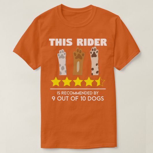T-shirt Ce cavalier est recommandé par Chiens Drôle Citati (Design devant)