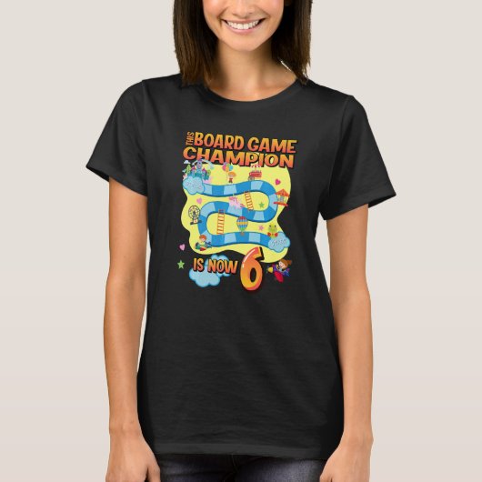 T-shirt Ce Champion De Jeu De Conseil Est Maintenant 6 Ann (Devant)