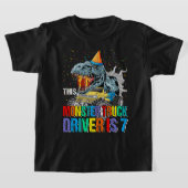 T-shirt Ce Chauffeur De Camion Monster Est 7 Anniversaire (Poser)