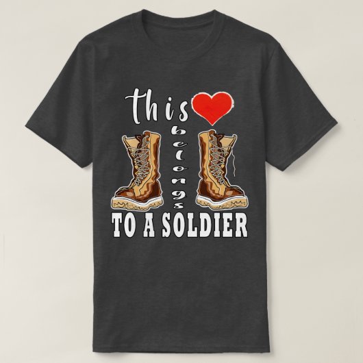 T-shirt Ce Coeur Appartient À Un Soldat (Design devant)