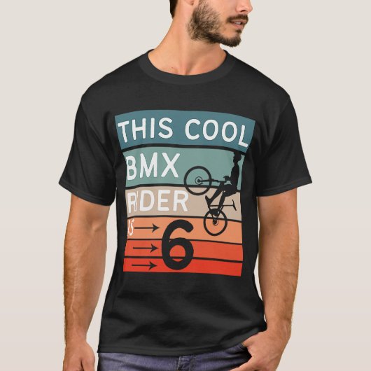 T-shirt Ce Cool BMX Rider est 6 Bicycle Retro BMX (Devant)
