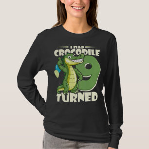 T-shirt Ce Crocodile a tourné 9 ans garçon 9e anniversaire
